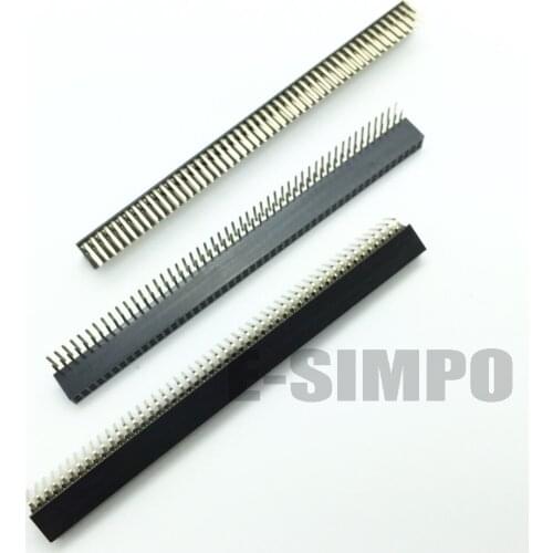 50pcs 1.27mm Female Header, 2*50P Dual Row, Right Angle 90D, Rohs, Golden-Plated, high quality