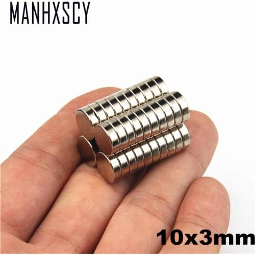 500pcs Neodymium N35 Dia 10mm X 3mm Strong Magnets Tiny Disc NdFeB Rare Earth For Crafts Models Fridge Sticking magnet 10x3mm