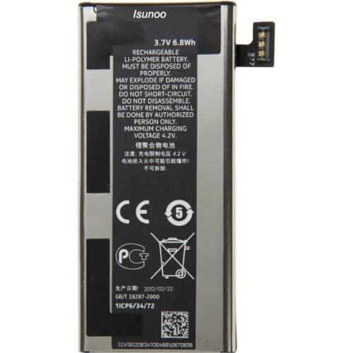ISUNOO Mobile Battery For Nokia BP-6ew Phone Battery For Nokia Lumia 900 N900 Lumia900 BP6ew 1830mAh battery