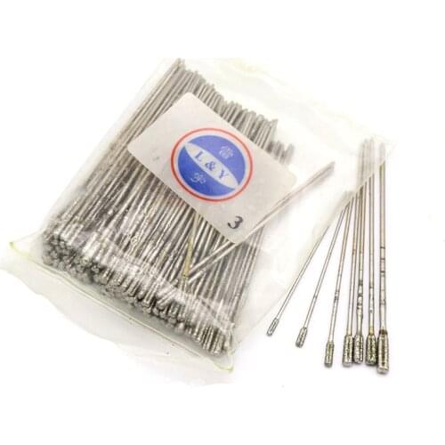 14pcs 1.0 to 2.3mm Diameter Diamond Drill Bits For Jade Stone Jewelry Ceramic Glass Hole Making Needle Hole Drill Bit Set