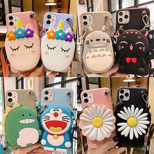 For Samsung A30S A10S A20S A10 A20 A20E A30 Cartoon Cat Unicorn Flower Case For Samsung A50 A70 A40 A90 5G Coin Wallet Cover