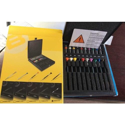 BERGEON 6899-A10 wooden box with 10 screws stainless steel one-word screwdriver watch maintenance