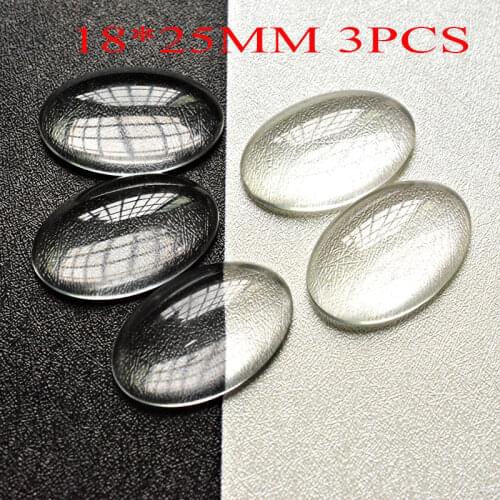 FLTMRH 13x18mm 18x25mm 30x40mm Oval Heart Flat Back Clear Glass Cabochon Transparent Glass Cabochon For DIY Fashion Jewe