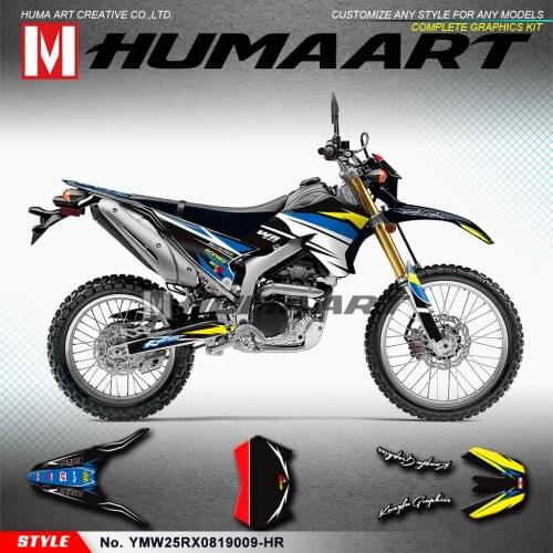 HUMAART Race Graphics Waterproof Stickers Kit for WR250R WR250X 2008 2009 2010 2011 2012 2013 2014 2015 2016 2017 2018