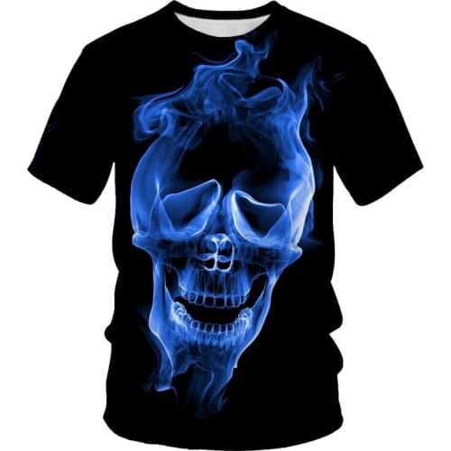 Summer 3D Printed Skull Men Tshirt Casual Short Sleeve O-neck Fashion Tshirt Men Tees Top High Quality Brand Tshirt