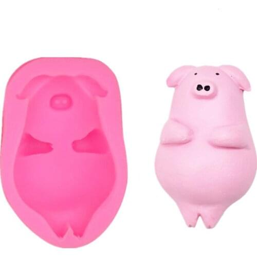 Cute Piggy Silicone Mold DIY Aromatherapy Plaster Mold Car Air Outlet Diffuser Handmade Soap Mold