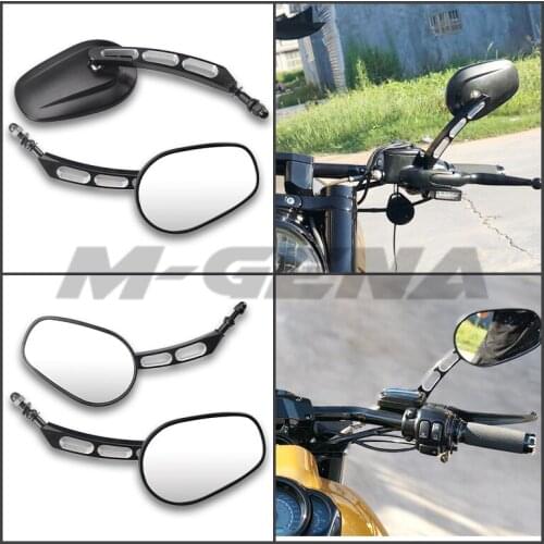 Motorcycle Universal Rear View Side Mirrors For Harley Road King Touring XL883 Sportster 1200 XL1200C Fatboy Dyna Softail 8MM
