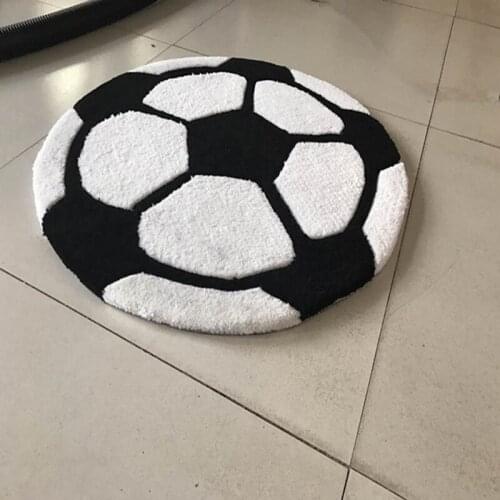 Cartoon Football Carpet Boy Children Livingroom Carpet Cushion Pad Thickening Round Play Computer Acrylic Thick Kid Mat Rug Mat