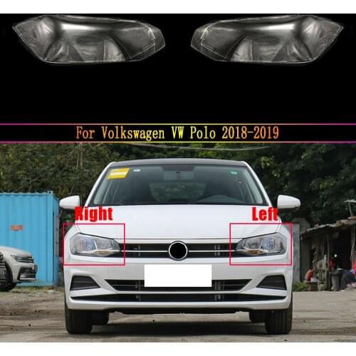 For Volkswagen VW Polo 2018 2019 Headlamp Cover Car Headlight Lens Replacement Auto Shell
