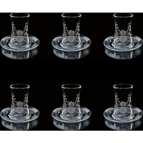 Paşabahçe Heybeli 12 Piece Nature Tea Set