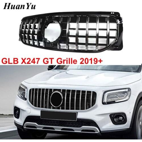 New X247 GT Grille for Mercedes-benz GLB Class Front Bumper Silver/ Gloss Black Grille GLB200 2019 2020 2021