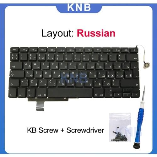 New Laptop For MacBook Pro 17" A1297 Keyboard Russian Big Enter Key 2009 2010 2011 Year
