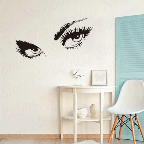 Audrey Hepburn Sexy Eyes Wall Stickers Living Room Diy Vinyl Adesivo De parede Girls Home Decals Mural Art Decor WL2206