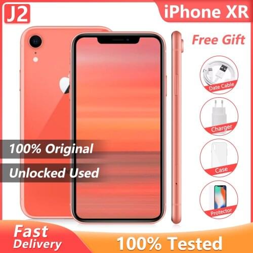 Original Apple iPhone XR With Face ID 3GB+64GB/128GB Smartphone 6.1" iOS A12 Bionic 4G LTE Unlocked Used Like New Mobile Phone