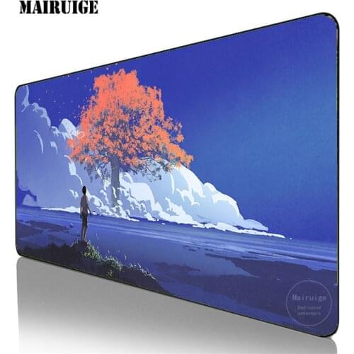 Simple Landscape Cherry blossoms XXL Mouse Pad Lock Edge Game Desk Pad Computer Desk Pad Mouse Pad Deskpad Home Decor Desk Mats