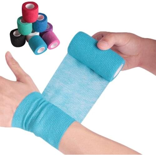 Self Adhesive Elastic Bandage Colorful Athletic Wrap Tape 4.5m Elastoplast for Sports Knee Finger Ankle Palm Shoulder Athletic K