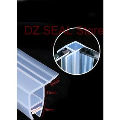 1 meter silicone rubber bath shower door glass seal strip for 10mm glass
