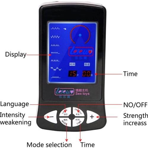 IKOKY Electric Shock Silicone Medical Sex Toys for Men Electro Stimulation Therapy Massager Penis Ring Electric Shock Cock Ring