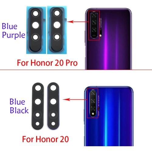 New For Huawei Honor 20 Pro Back Rear Camera Glass Lens Cover Frame With Adhensive For Huawei Honor 20
