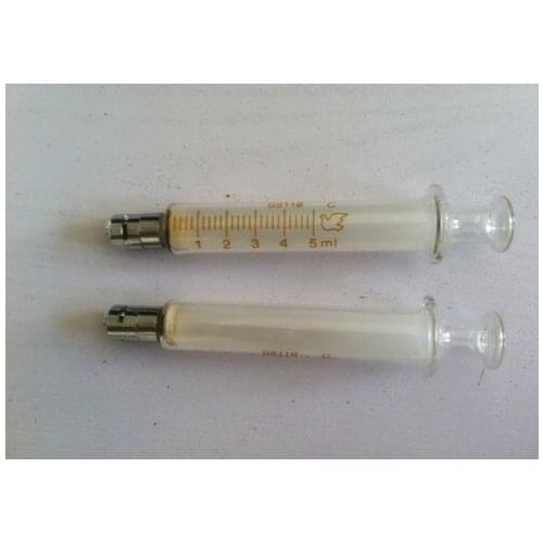5ML Glass syringe Luer Lock Head injector sampler dispensing with ink chemical medicine