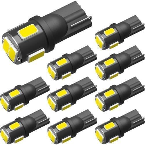 AUXITO 10x T10 LED Bulb W5W Car Interior Reading Dome Trunk Lights 12V For Honda Civic 2008 Accord CRV Type R Hrv Jazz Typer