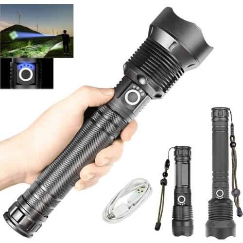 LED Outdoor Waterproof Flashlight Retractable Zoom Flashlight Rechargeable Tactical Flashlight 18650 Usb Camping Lamp Flashlight