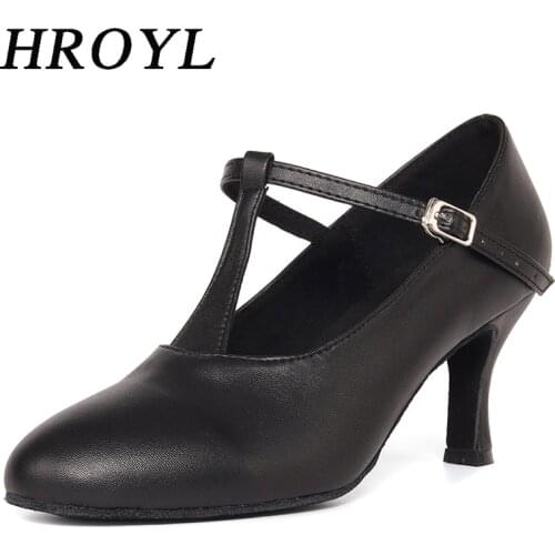 HROYL Professional Ballroom Dancing Shoes For Women Latin Dance Shoes For Girls Salsa Dance Shoes Ladies Sandals 2021