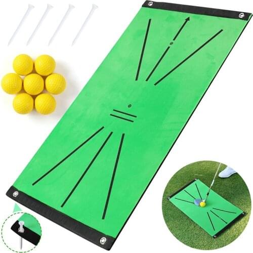 Golf Training Mat Indoor And Outdoor Swing Mat Hitting Contact Track Detection Mat Golf Training Accessories