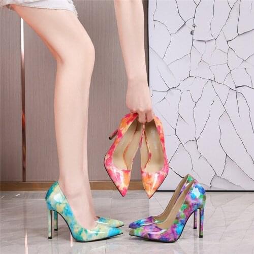 Women Fashion Pumps Mix Color High Heel 11cm Stiletto Iarge Size 35-43 High Heel Brand Fashion Party Sexy High Quality Shoes