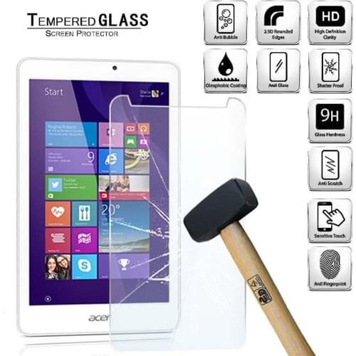 Tablet Tempered Glass Screen Protector Cover for Acer Iconia Tab 8 W1-810 8 Inch Anti-Fingerprint Tempered Film