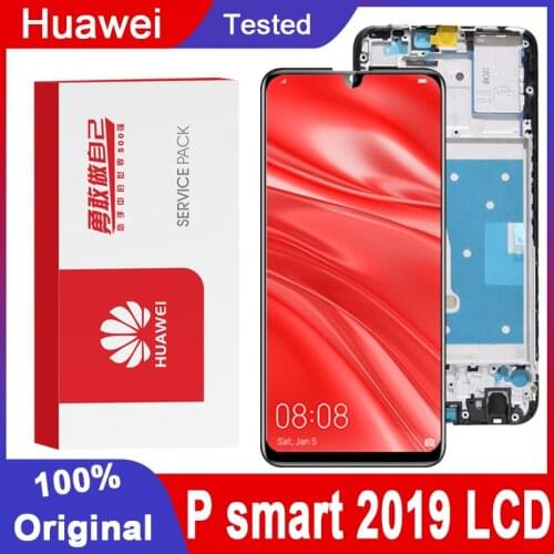 10PCS/LOT Display Replacement with frame for Huawei P Smart 2019 LCD Touch Screen Digitizer Assembly POT-LX1 L21 LX3
