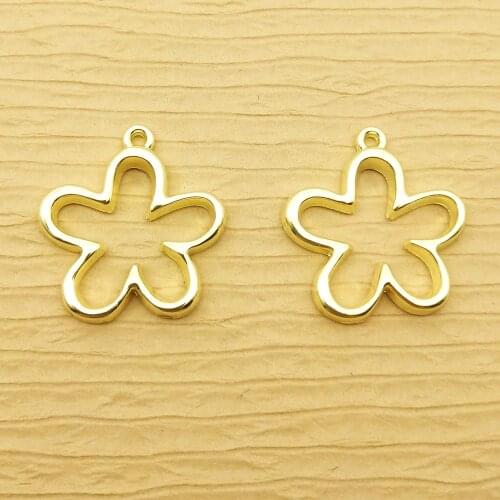 10pcs 21x23mm flower charm for jewelry making crafting fashion earring pendant necklace charm bracelet charm diy finding