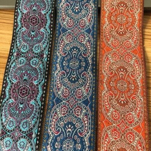 10yards/lots wide 5cm Woven Jacquard Ribbon Trims totem pattern for curtain and clothing accessory LS-2711