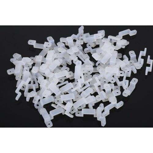 100Pcs 8/10/12mm LED Light Bar Holder Waterproof Silicone Mounting Clip Buckle Clamp For Fixing 3528 5050 1210 RGB SMD LED Strip