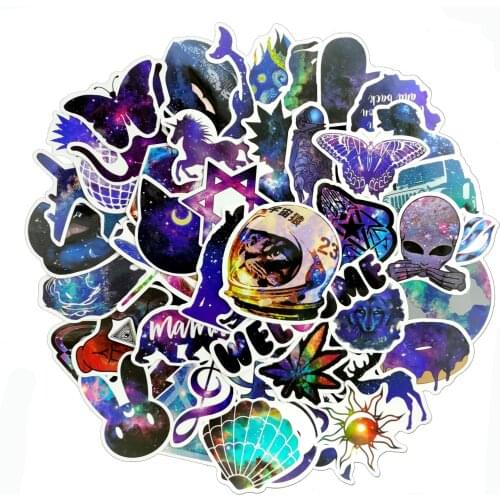 100pcs Star dream moon cartoon purple Sticker For Suitcase Skateboard Laptop Luggage Fridge Phone Car Styling DIY Decal Sticker