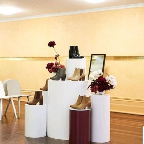 4pcs/set) Event design white wedding display acrylic round plinth senyu1679