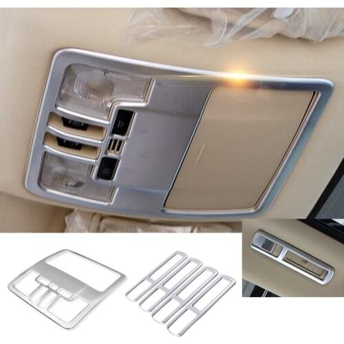 ABS Matte For Toyota Highlander Kluger 2014-2020 front and rear reading lamp light Frame Panel Cover Trim Car Styling Accessorie