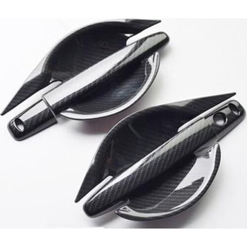 Car styling for Mitsubishi Outlander 2013-2019 Carbon Fibre Door Handle Bowl Door handle Protective covering Cover Trim