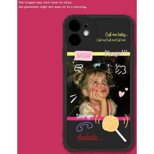 Fashion Retro Label Shockproof Phone Case For iPhone 11 Pro Max 12 XS X XR 7 8 Plus SE 20 12Pro Luxury Soft TPU Clear Back Cover