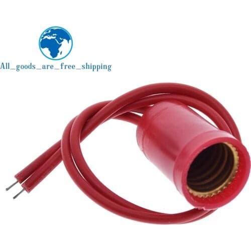 E10 lamp holder With wire Small lampholder e10 base teaching instrument experiment wire length 12cm base E10 lampholder