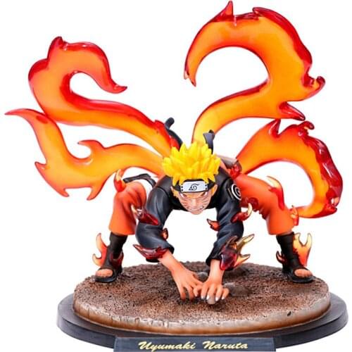 20Cm Uzumaki Naruto The Nine-Tailed Fox Action Figures Dolls New Pvc Anime Figure Model Figurines for Decoration Collection Gift