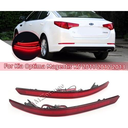 2Pcs/set Rear Bumper Reflector Light For Kia Optima Magentis K5 2011 2012 2013 LED Parking Tail Lights Red Warning Stop Lamp