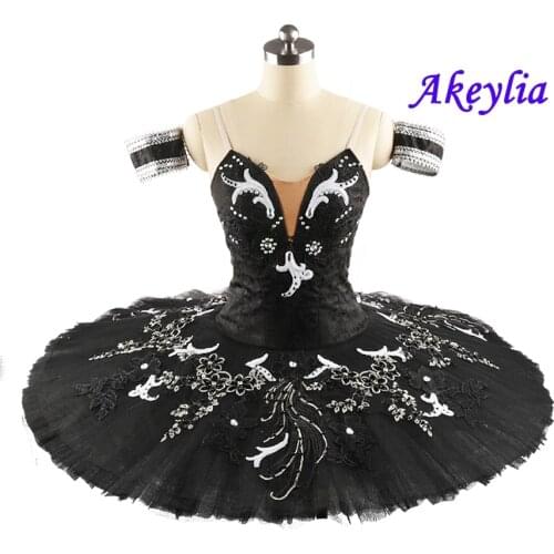 Classical Swan Lake Ballet Tutu professional handmade adult pancake tutus Black Swan performance Ballet Tutu Costume for Girls