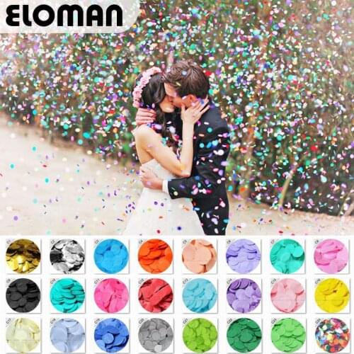 ELOMAN 30g/bag 2.5cm Confetti gold silver foil mulit 24 colors for wedding party decoration round Tissue for clear balloons