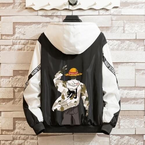 LES KOMAN Spring Autumn New Men Jacket One Piece Casul Streetwear Hooded Hip Hop Splice Sports Coats Outwear S-5XL