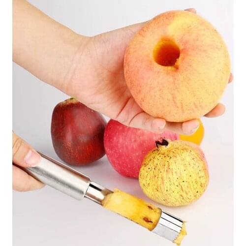 Hot! 1PC Stainless Steel Corer Fruit Seed Core Remover Pear Cherry Corer Seeder Slicer Kitchen Gadgets Fruit & Vegetable Tools