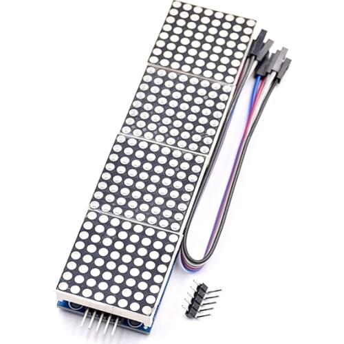 5pcs MAX7219 Dot Matrix Module For Microcontroller 4 In One Display with 5P Line