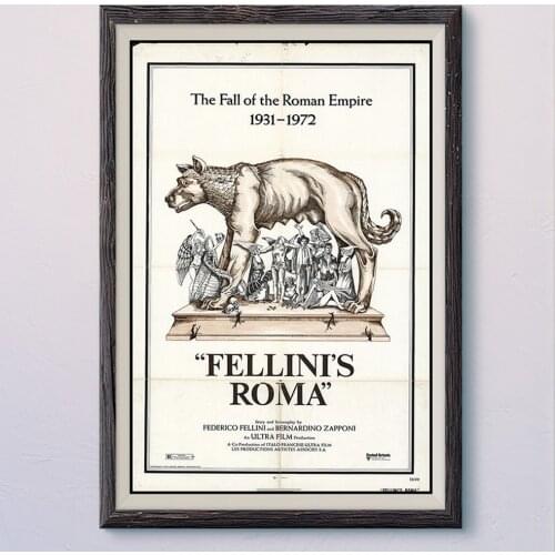 N089 FELLINRS ROMA Vintage Classic Movie Wall Silk Cloth HD Poster Art Home Decoration Gift