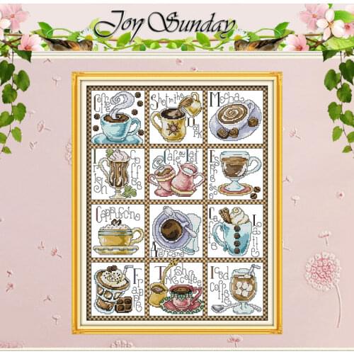 December Coffee Counted Cross Stitch 11CT 14CT Cross Stitch Sets Wholesale Chinese Cross-stitch Kits Embroidery Needlework