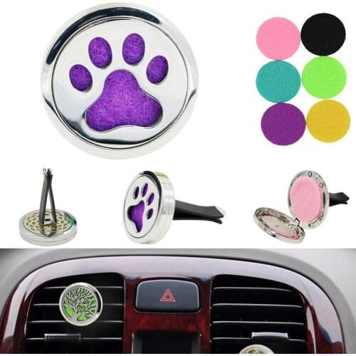 Stainless steel Car Mini Diffuser Locket Vent Clip Air Freshener Essential Oil